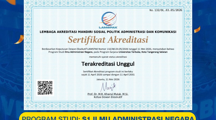 Akreditasi Prodi Ilmu Administrasi Negara